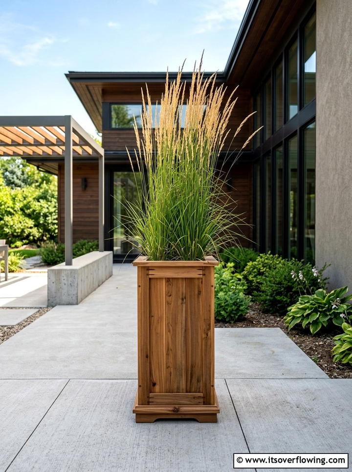 Tall Cedar Planter - 25 small garden ideas for quick makeover