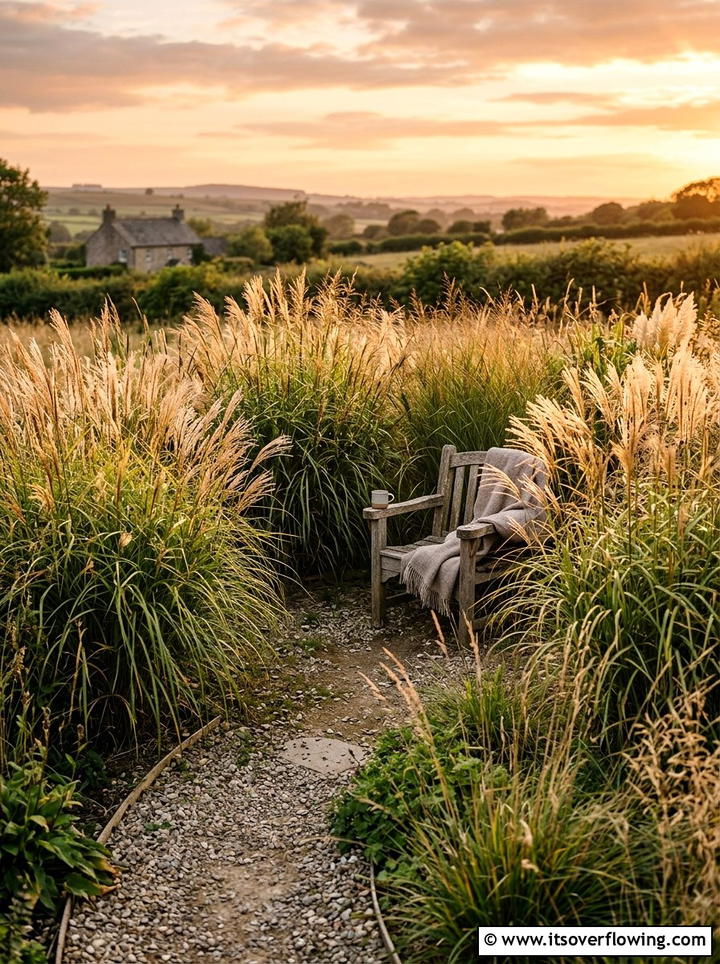 Tall Grass Path Seating - 25 garden design ideas for reading nooks