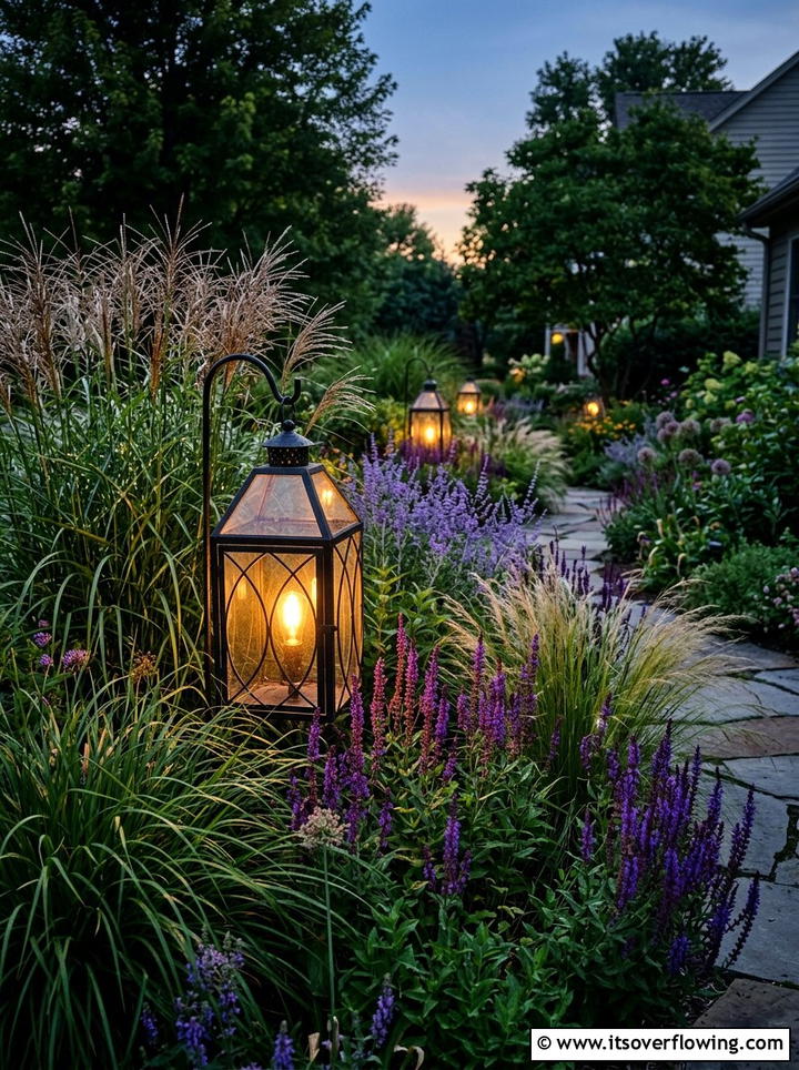 Tall Lanterns In Garden Bed - 25 backyard decorating ideas with lanterns