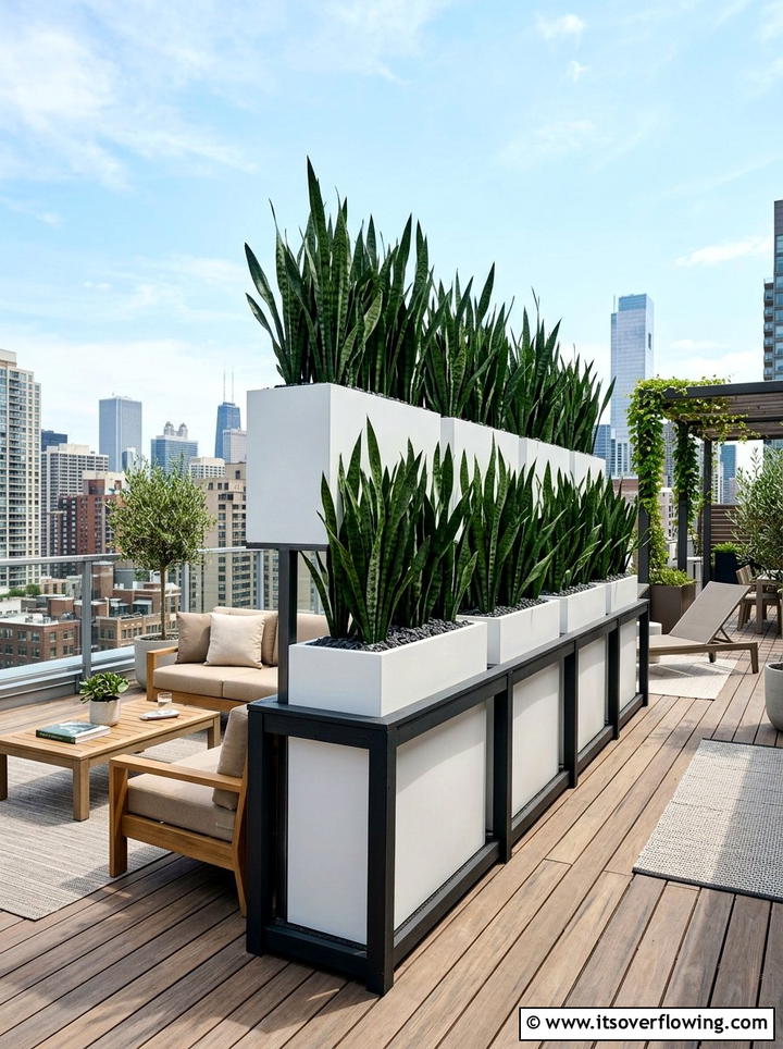 Tall Planter Box - 25 garden ideas for privacy