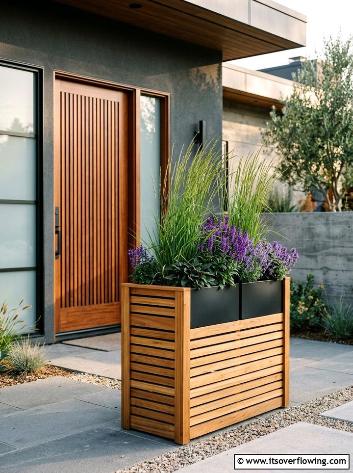 Tall Planter Box - 25 front porch ideas for narrow entry
