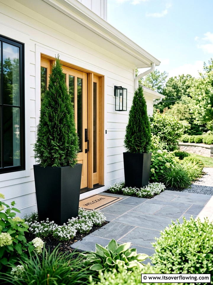 Tall Porch Planters - 25 front porch ideas on a budget
