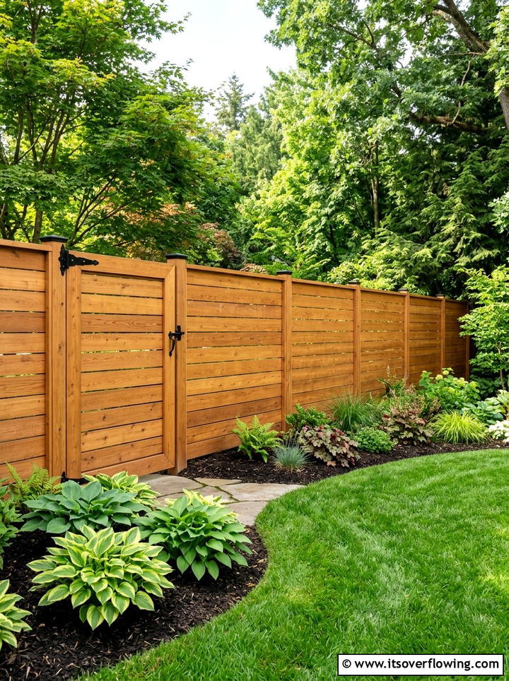 Tall Wood Fence - 25 garden ideas for privacy