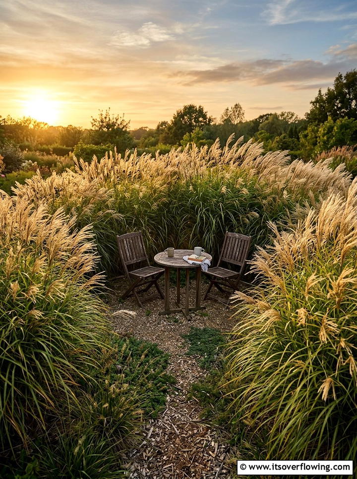 Tall grass sanctuary - 25 creative garden ideas with hidden garden corners