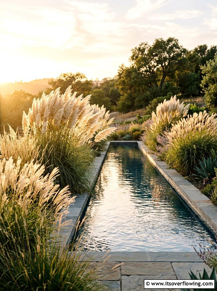 Tall ornamental grasses for pools - 25 garden design ideas for pool areas