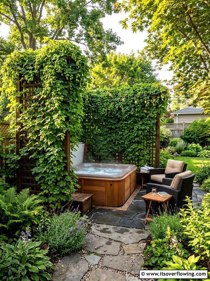 Tall privacy trellis for patio - 25 garden decor ideas with trellis backdrops