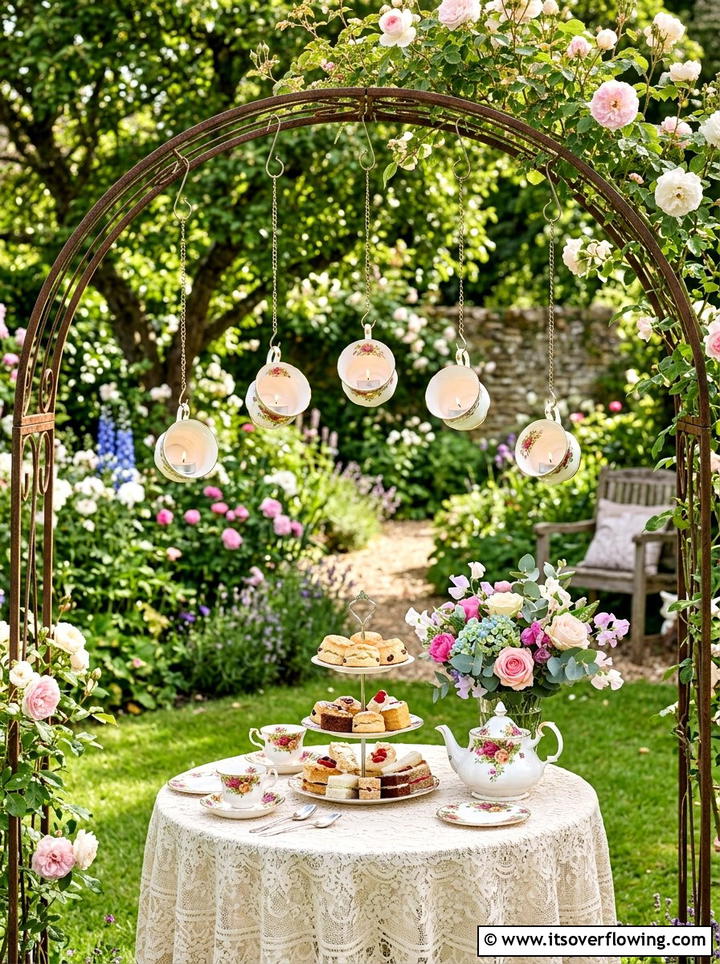 Tea Cup Lantern - 25 reusing old things ideas for lantern decor