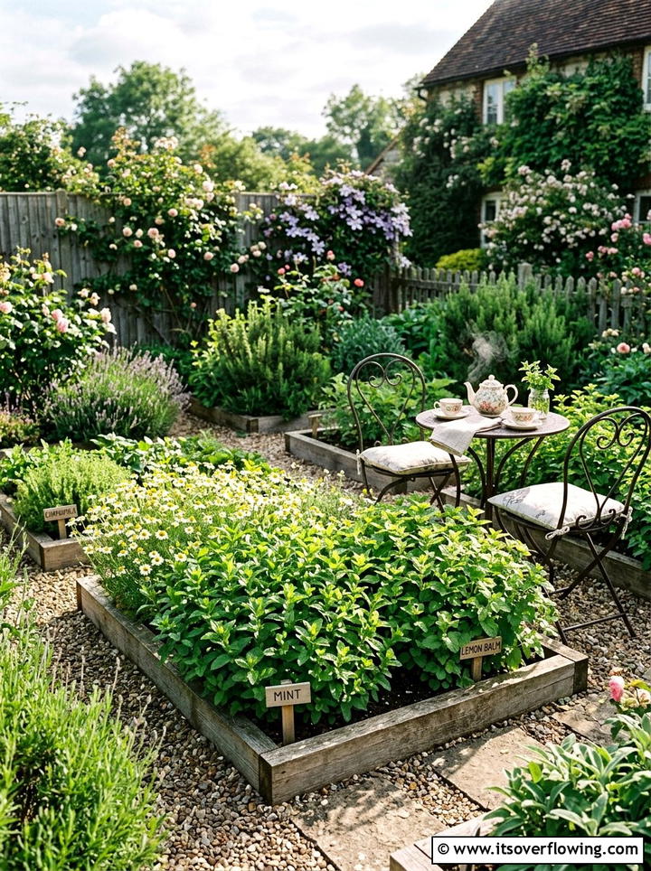 Tea Herb Garden - 25 backyard ideas with herb garden