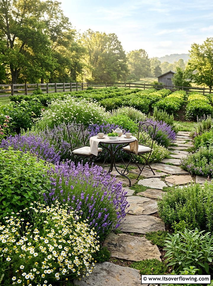 Tea garden with herbs - 25 garden design ideas with edible plants