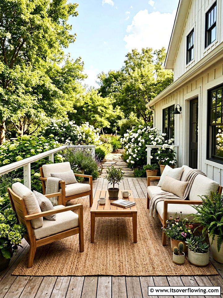 Teak Outdoor Furniture - 25 front porch ideas with wood accents