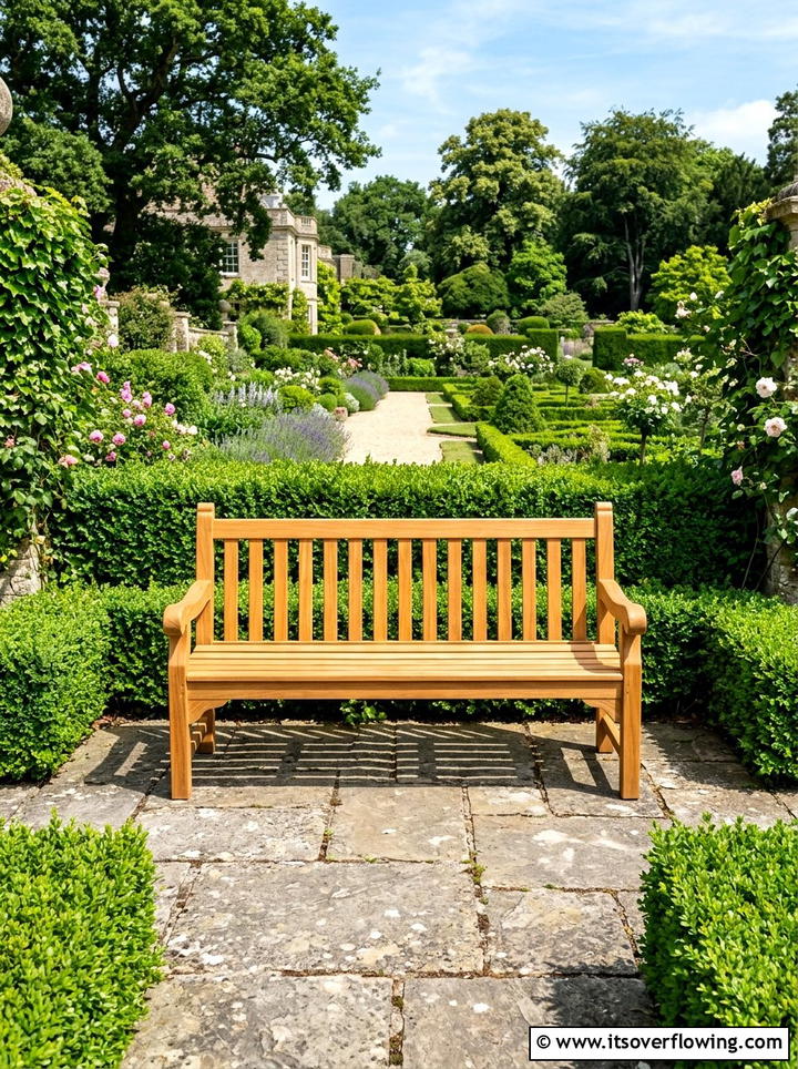 Teak Wood Garden Bench - 25 garden decor ideas with benches