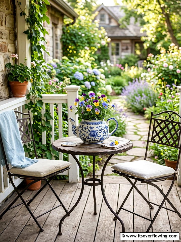 Teapot flower planter - 25 recycled garden ideas for porch decor