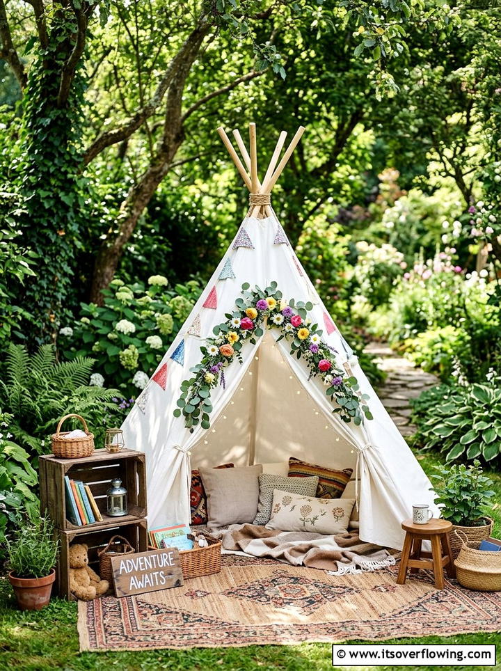 Teepee Tent For Kids - 25 garden decor ideas for birthdays