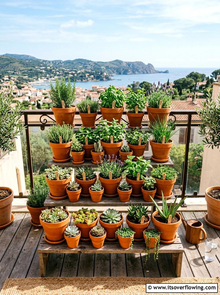 Terra Cotta Pot Display - 25 garden decor ideas
