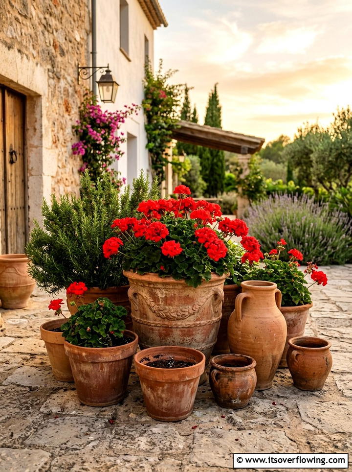 Terra Cotta Pot - 25 backyard ideas with mediterranean style