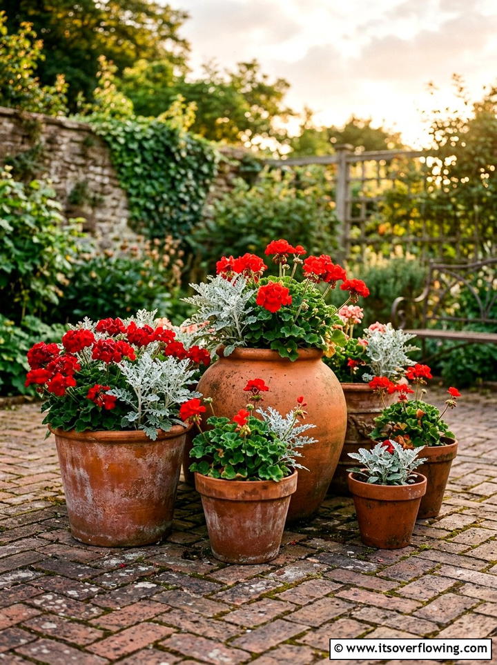 Terra cotta pots - 25 garden decor ideas for cottage gardens