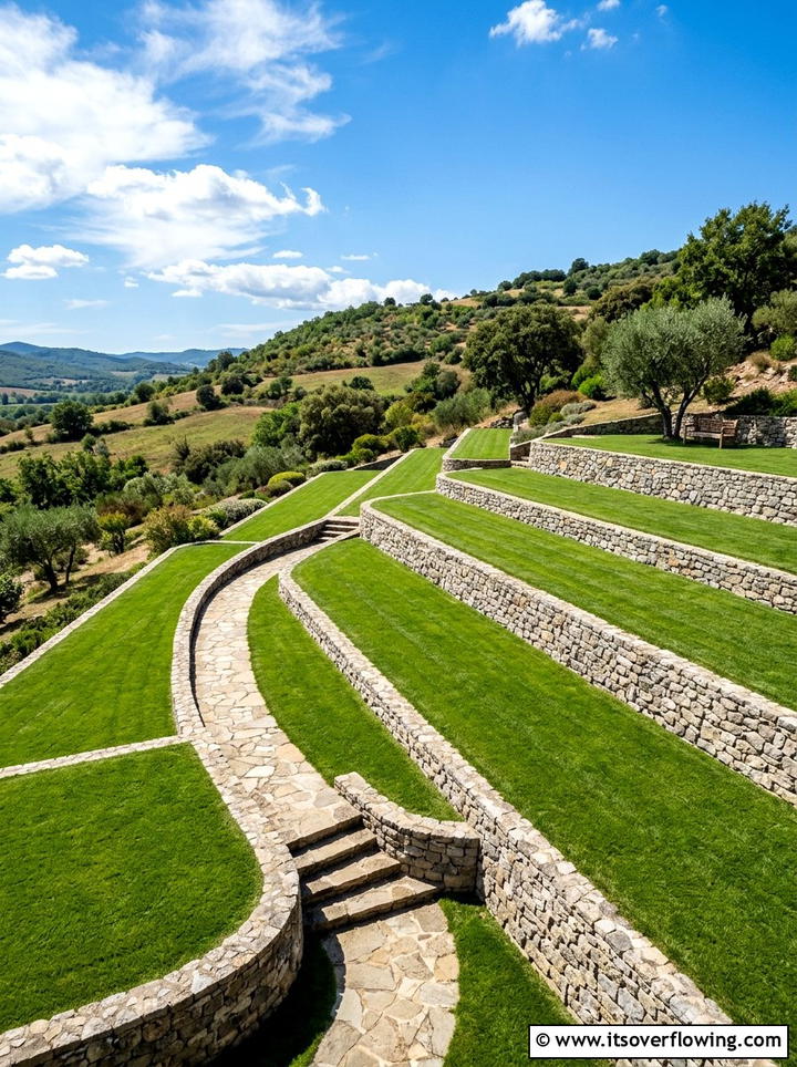 Terrace Lawn - 25 garden ideas for sloped yards