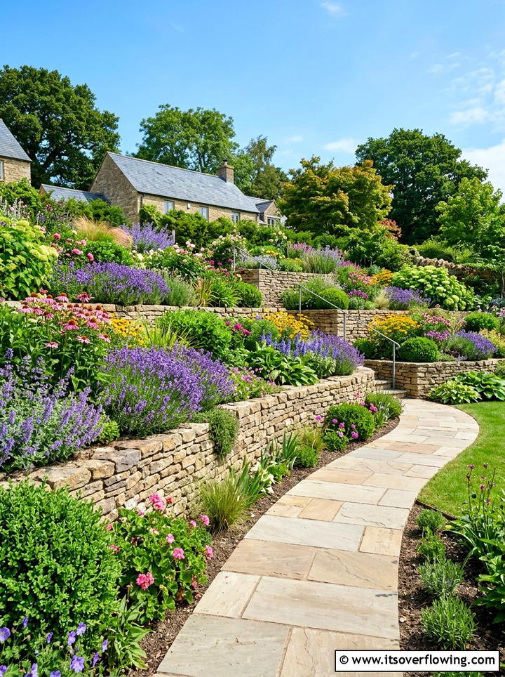 Terraced Garden - 25 garden design ideas with height variation