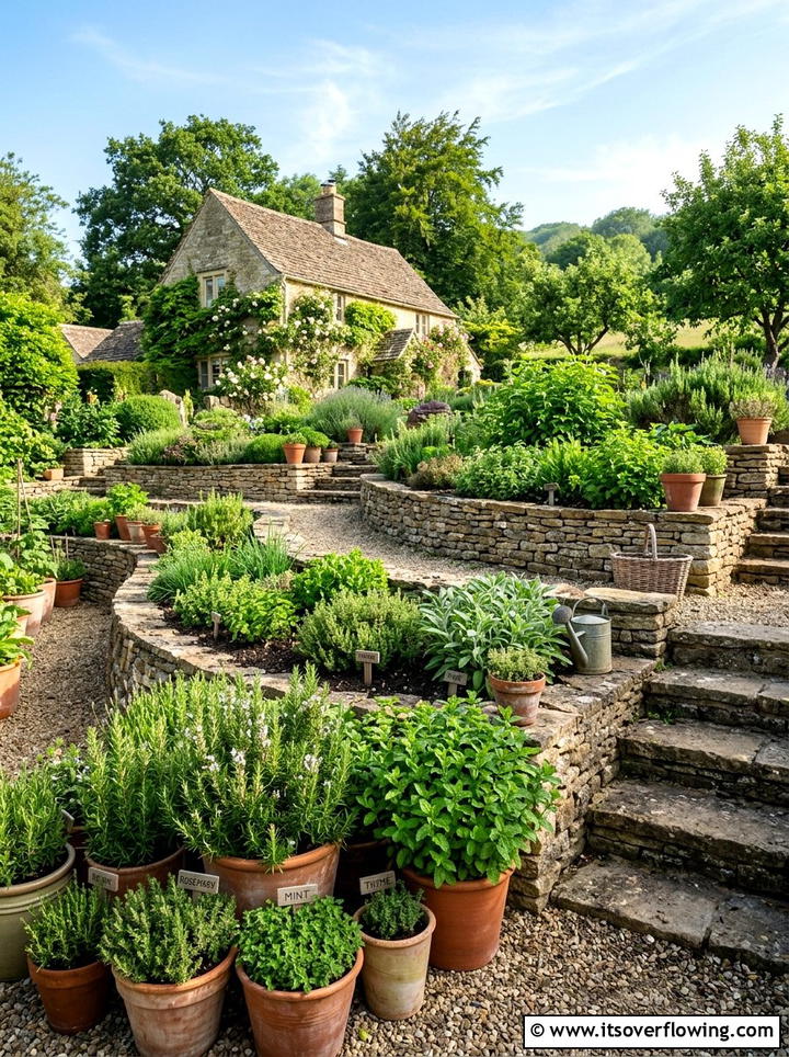 Terraced Herb Garden - 25 backyard ideas with terracing