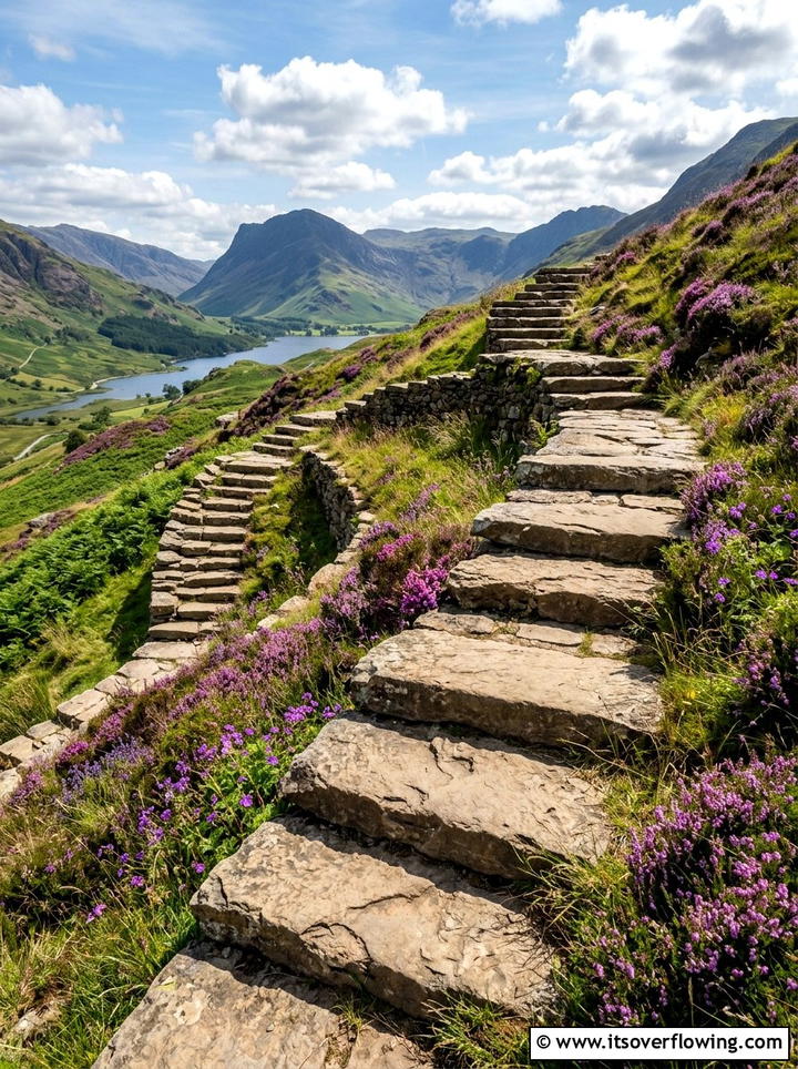 Terraced stone steps - 25 garden decor ideas with stepping stones