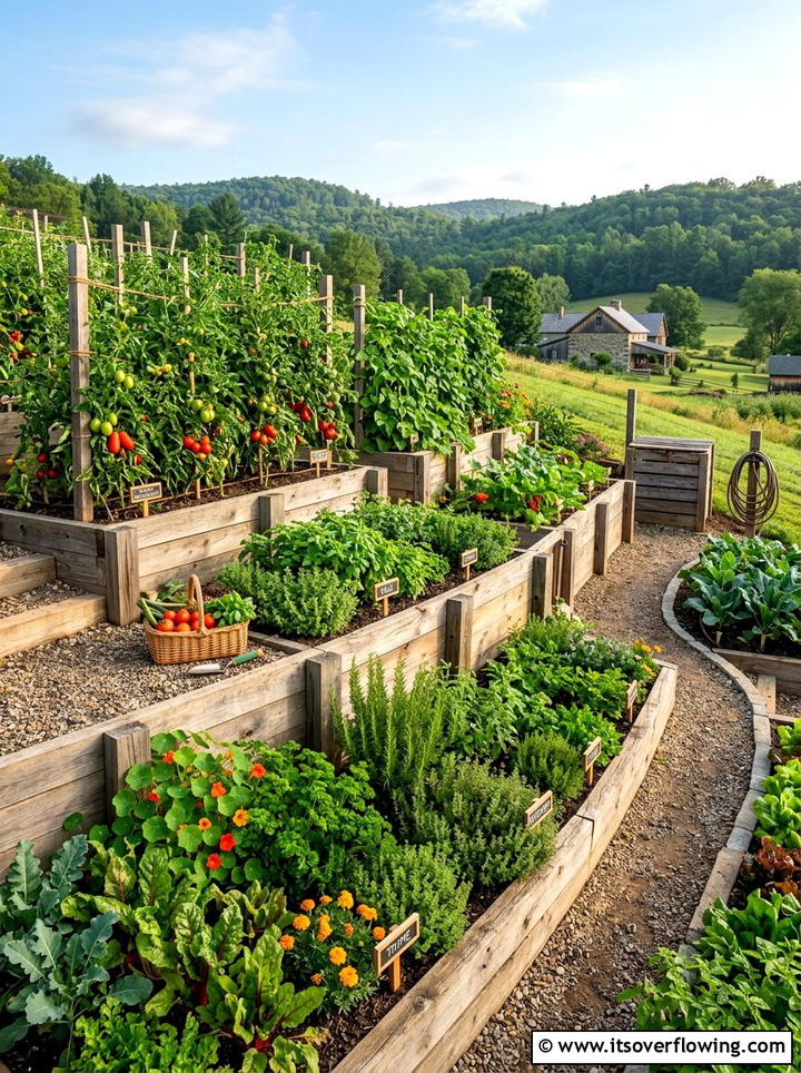 Terraced vegetable garden - 25 garden design ideas with retaining walls