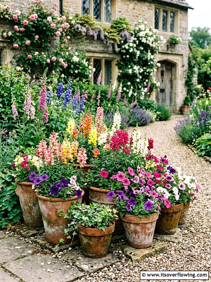 Terracotta Cottage Garden Pots - 25 garden decor ideas with container groupings