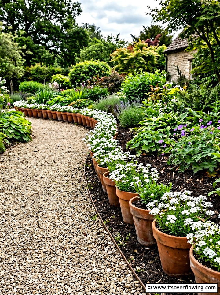 Terracotta Garden Edging - 25 garden decor ideas with terracotta pots