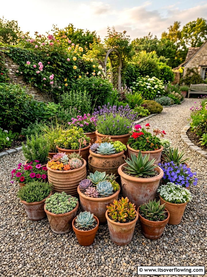 Terracotta Garden Pot - 25 creative garden ideas with boho textures