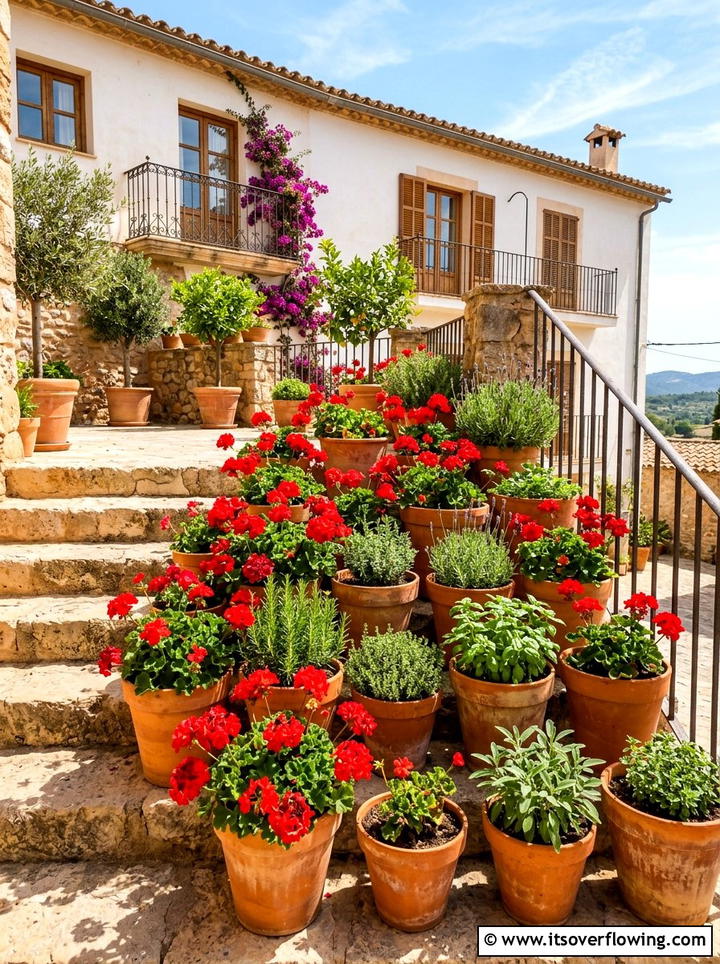 Terracotta Pot Cluster - 25 creative garden ideas for patios