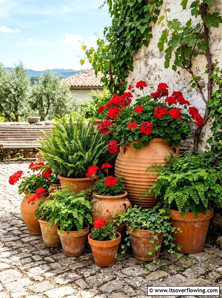 Terracotta Pot Cluster - 25 garden ideas with pots