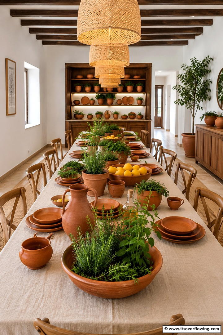 Terracotta Pottery Elements - 50 Fall Table Decor Ideas Roundup- Seasonal Styling