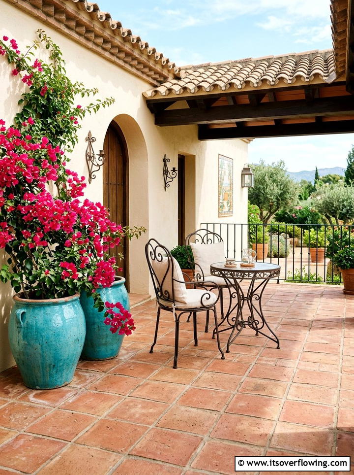 Terracotta tile porch floor - 25 front porch ideas with tile floor