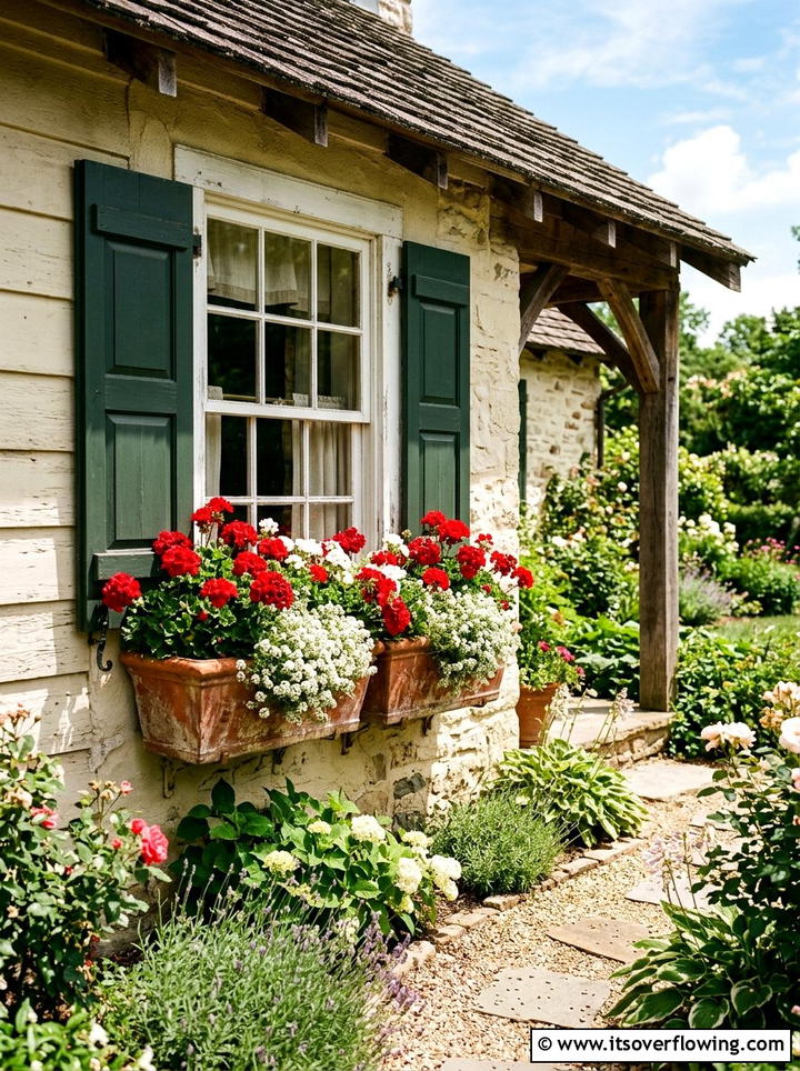Terracotta window box planters - 25 front porch ideas with terracotta pots