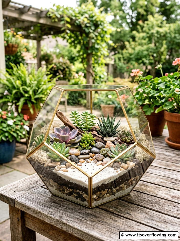 Terrarium succulent garden - 25 small garden ideas with succulents
