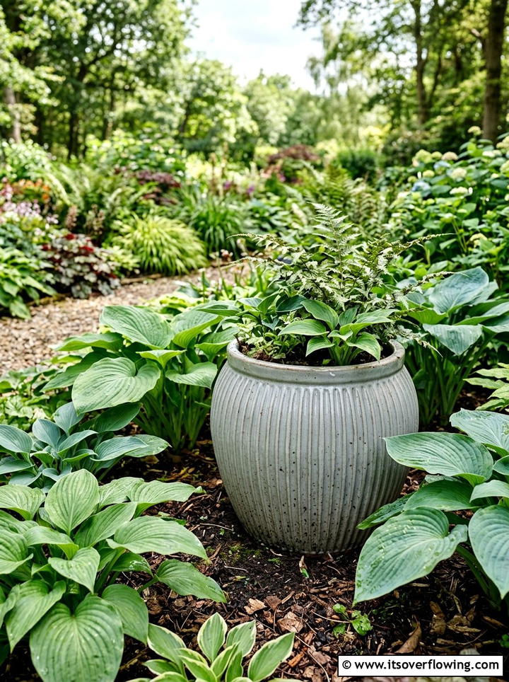 Textured Ceramic Garden Pot - 25 garden decor ideas with ceramic planters