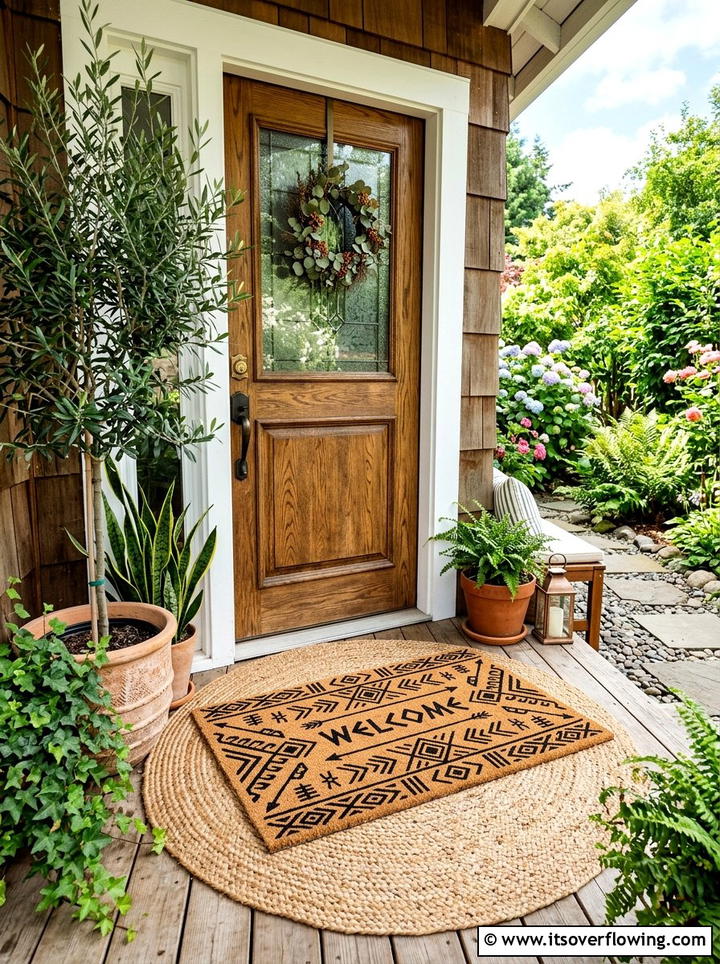 Textured Ceramic Planters - 25 front porch decor ideas with boho textures