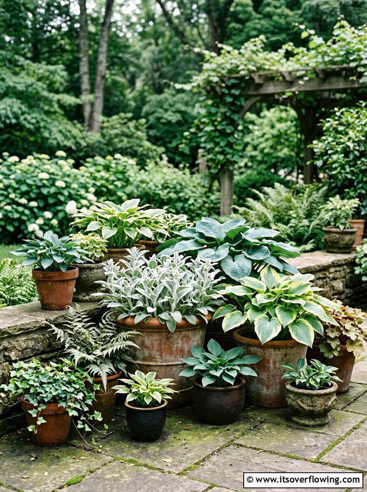 Textured Leaf Plant Collection - 25 small garden ideas with container clusters