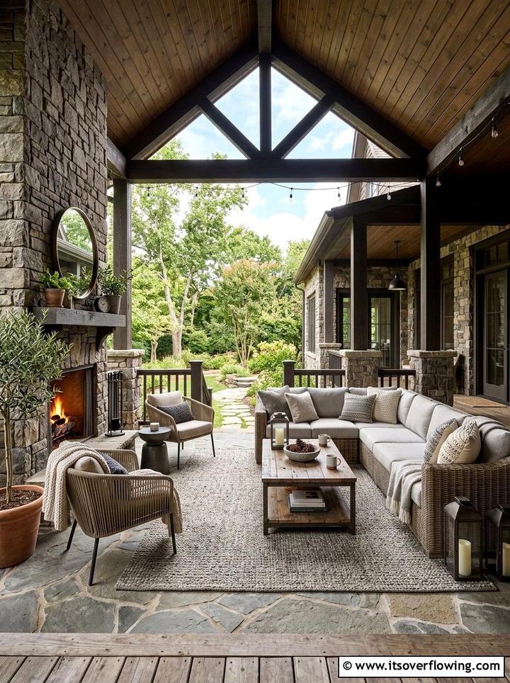 Textured Neutral Porch Decor - 25 front porch ideas with neutral decor