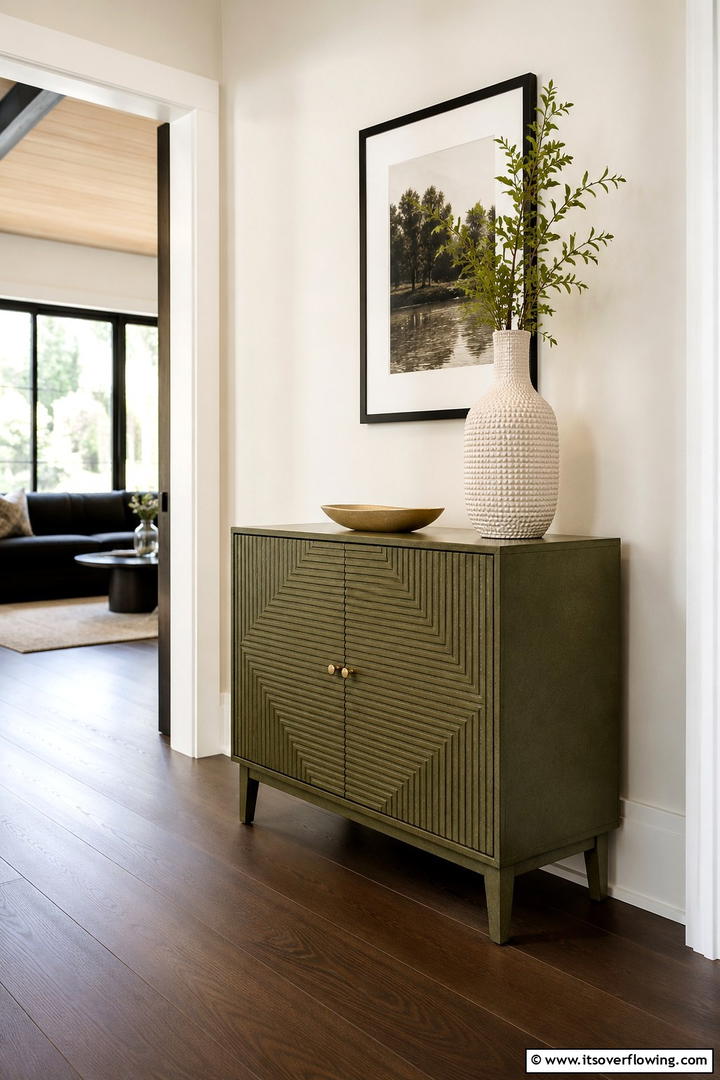 Textured Painted Accent Cabinet Detail - 30 Painted Furniture Ideas to Revamp Your Home Décor