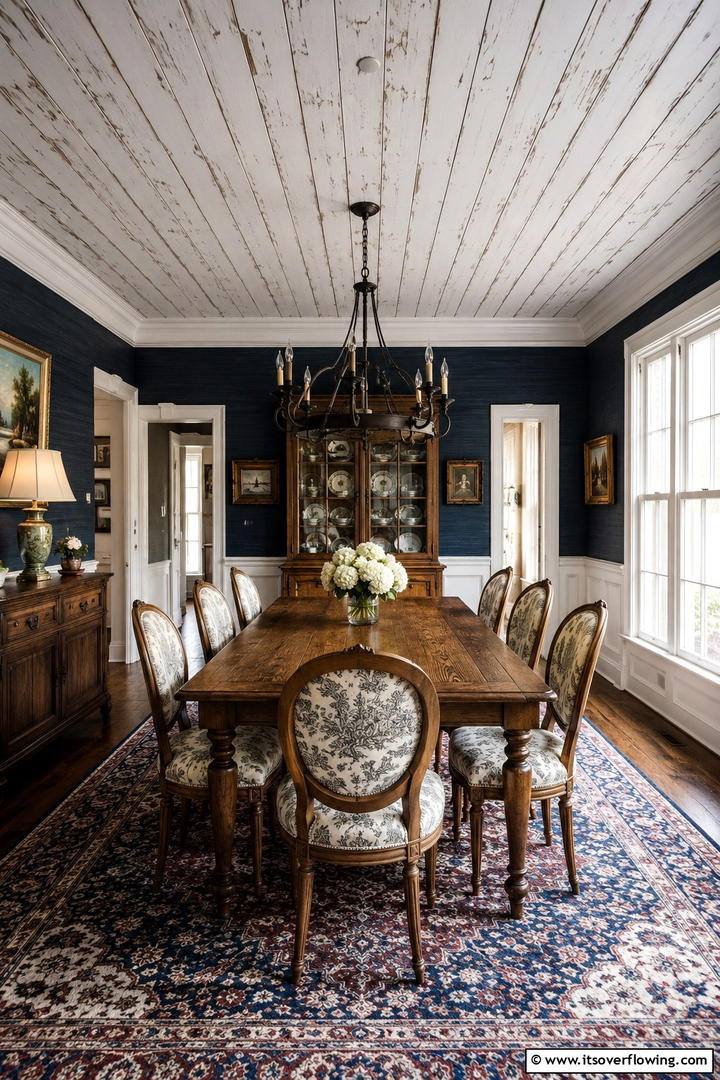 Textured Pattern Play - 30 Shiplap Ceiling Ideas to Add Farmhouse Charm Anywhere