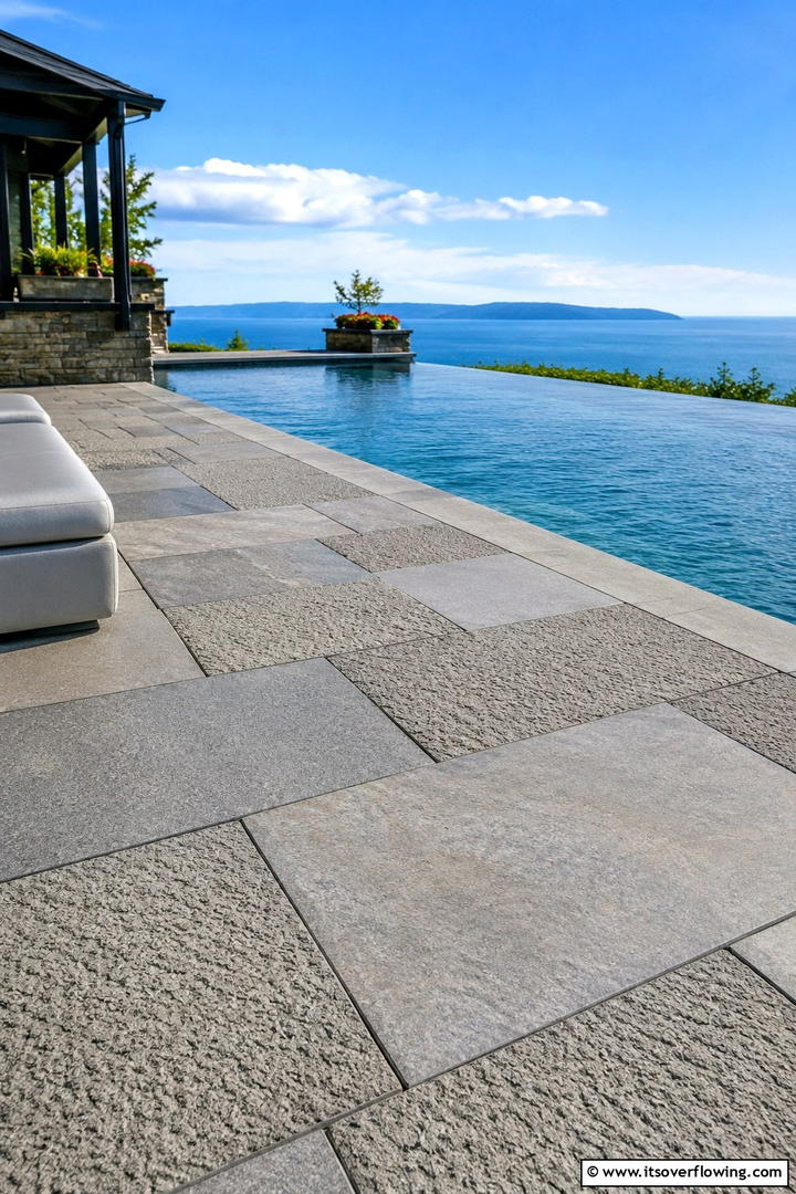 Textured Surface Innovation - 30 Pavers Around Pool Ideas for a Sleek and Safe Design