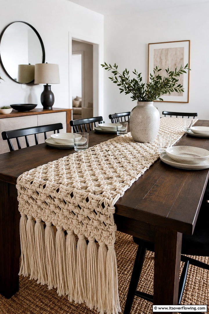 Textured Table Runner Options - 50 Fall Table Decor Ideas Roundup- Seasonal Styling
