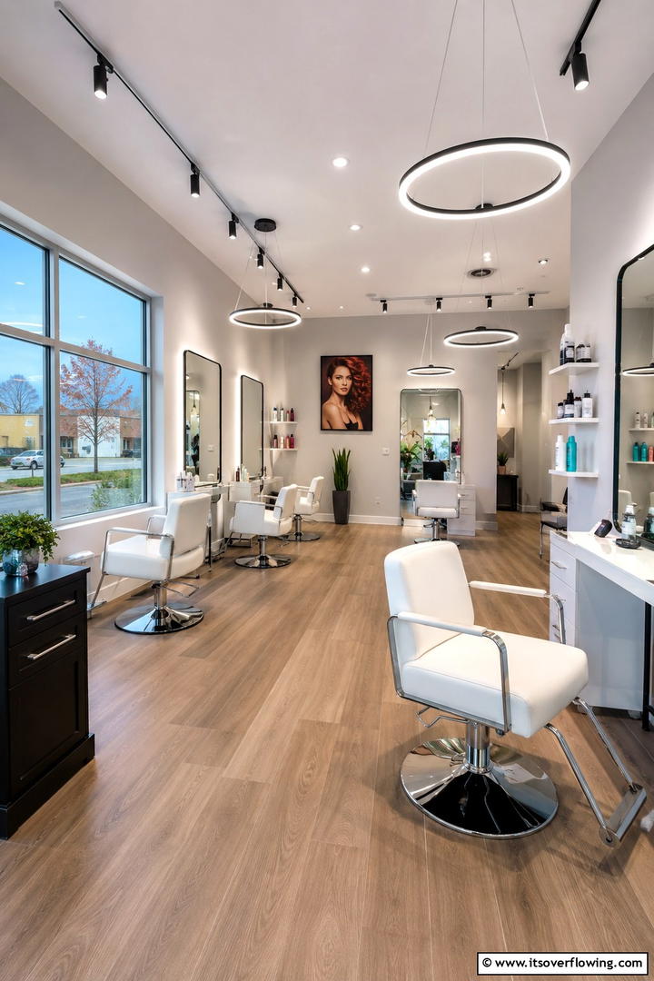 Textured Wall Treatments - 30 Small Salon Interior Design Ideas for Compact Beauty Spaces