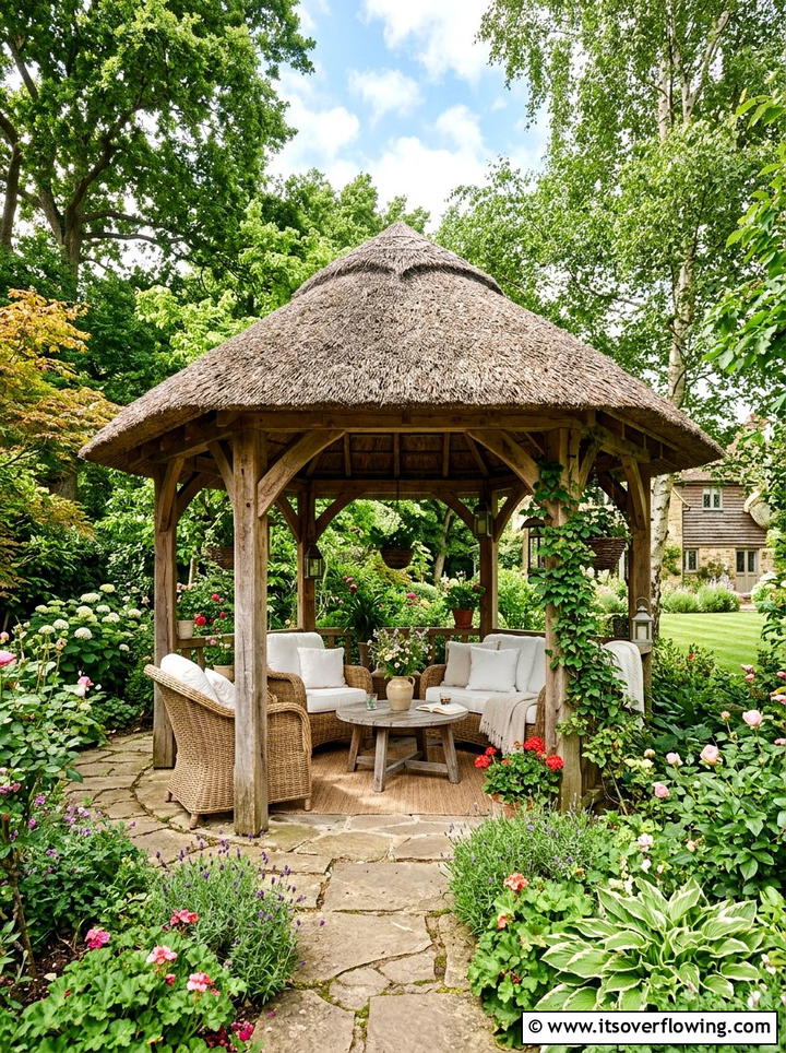 Thatch Roof Gazebo - 25 garden design ideas for cottage gardens