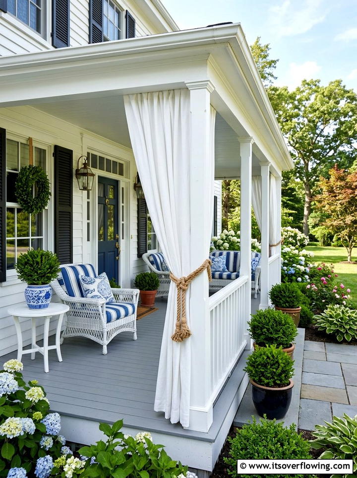 Tie Back Front Porch Curtains - 25 front porch ideas with outdoor curtains