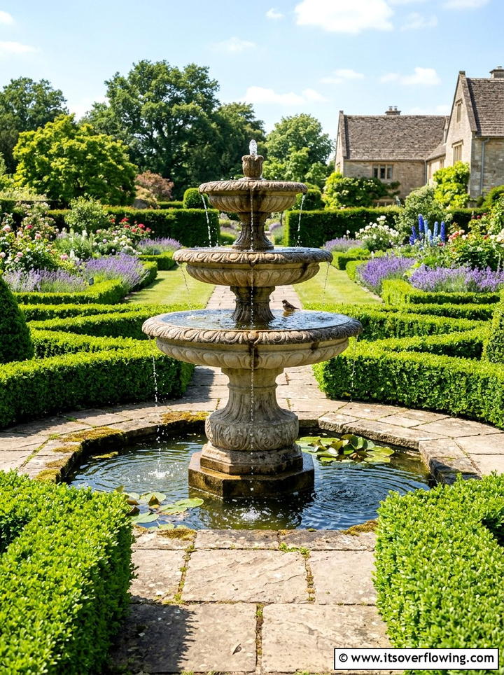 Tiered Fountain Bird Bath - 25 garden ideas with bird baths