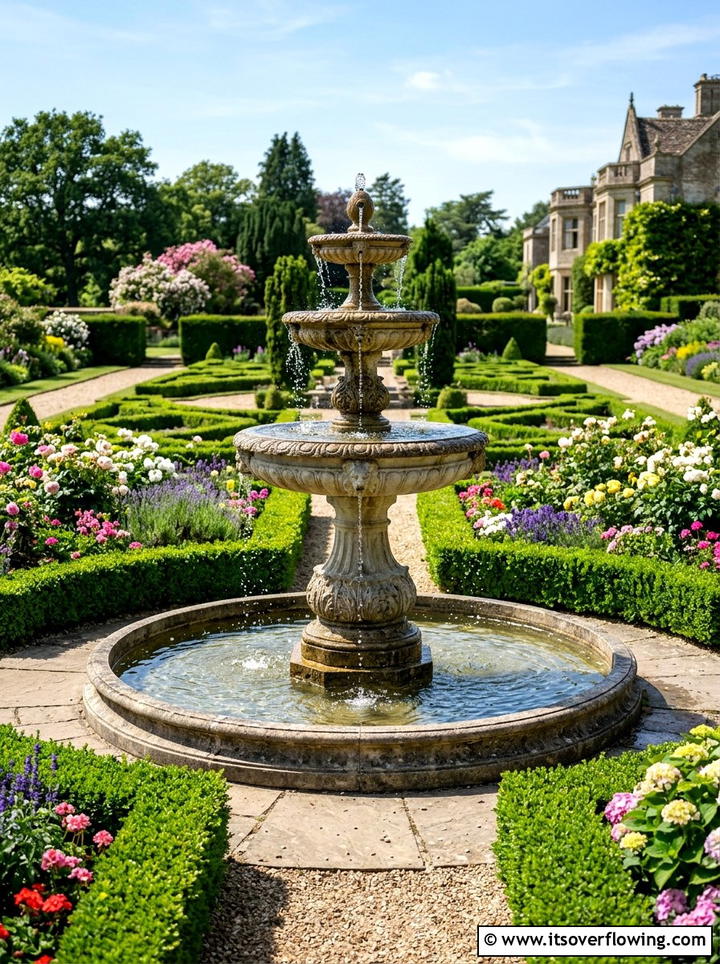 Tiered Fountain - 25 garden design ideas with height variation