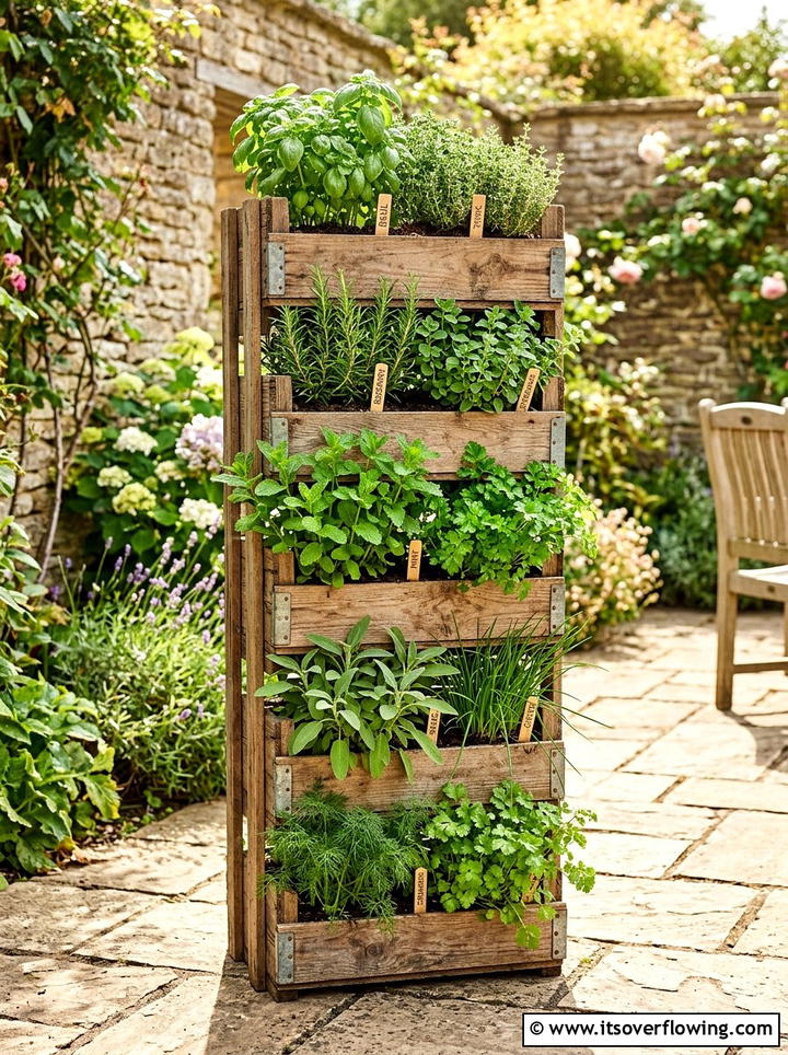 Tiered Herb Garden - 25 garden design ideas with height variation