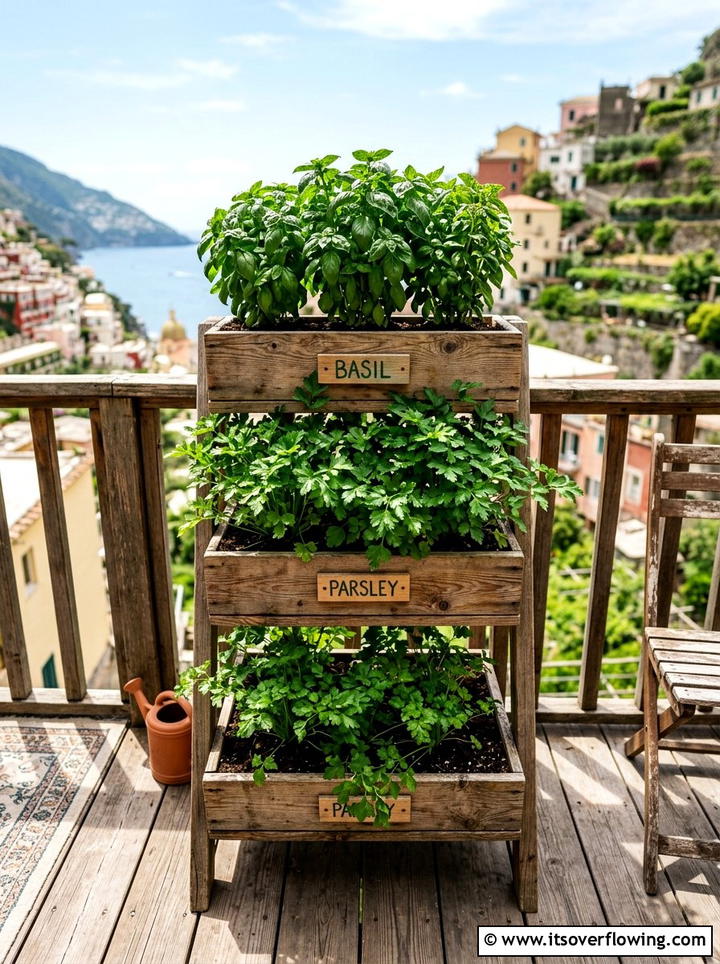 Tiered Herb Planter - 25 garden decor ideas with boho accents