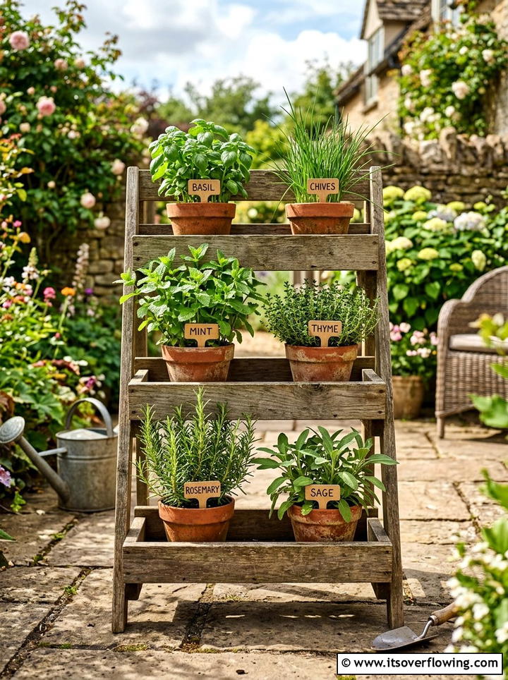 Tiered Herb Planter - 25 garden ideas with pots